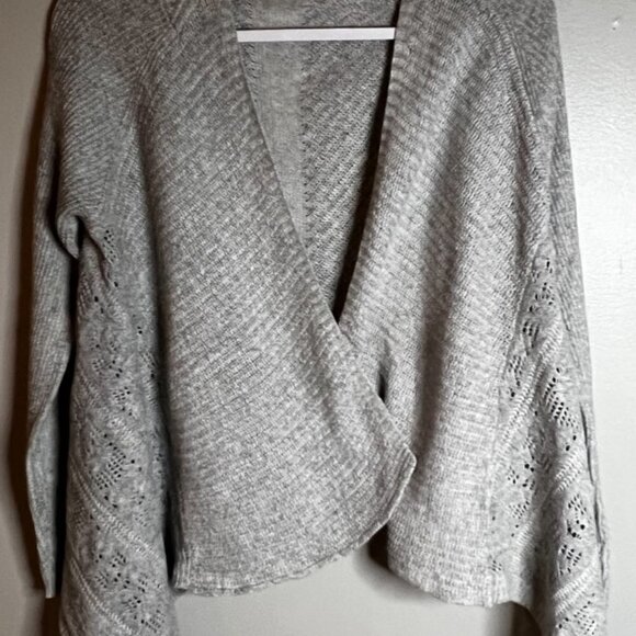 Anthropologie Moth Cardigan Sweater in Gray Size L - Picture 4 of 5